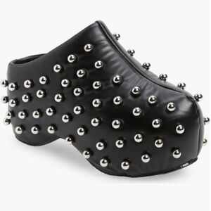Studded Black Mules